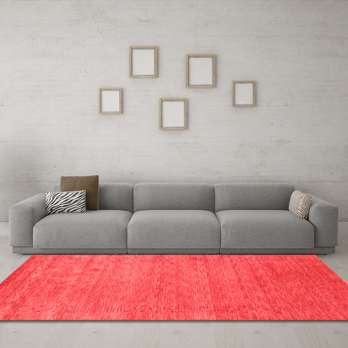 Contemporary Red Washable Rugs
