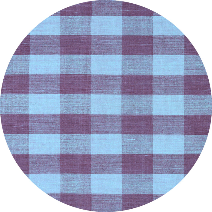 Round Machine Washable Abstract Light Blue Contemporary Rug, wshcon2472lblu