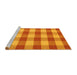 Sideview of Machine Washable Abstract Yellow Contemporary Rug, wshcon2472yw