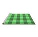 Sideview of Machine Washable Abstract Emerald Green Contemporary Area Rugs, wshcon2472emgrn