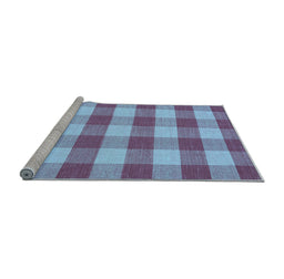 Sideview of Machine Washable Abstract Light Blue Contemporary Rug, wshcon2472lblu