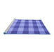 Sideview of Machine Washable Abstract Blue Contemporary Rug, wshcon2472blu