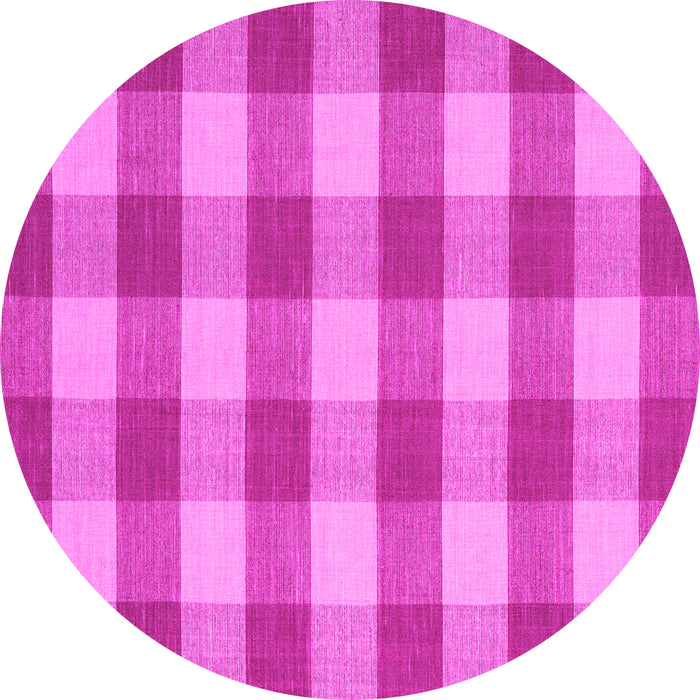Round Abstract Pink Contemporary Rug, con2472pnk