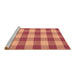 Sideview of Machine Washable Abstract Brown Contemporary Rug, wshcon2472brn