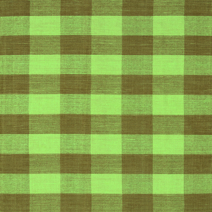 Serging Thickness of Abstract Green Contemporary Rug, con2472grn