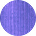 Round Abstract Purple Contemporary Rug, con2473pur