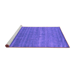 Sideview of Machine Washable Abstract Purple Contemporary Area Rugs, wshcon2473pur