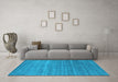 Machine Washable Abstract Light Blue Contemporary Rug in a Living Room, wshcon2473lblu