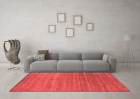 Machine Washable Abstract Red Contemporary Rug, wshcon2473red