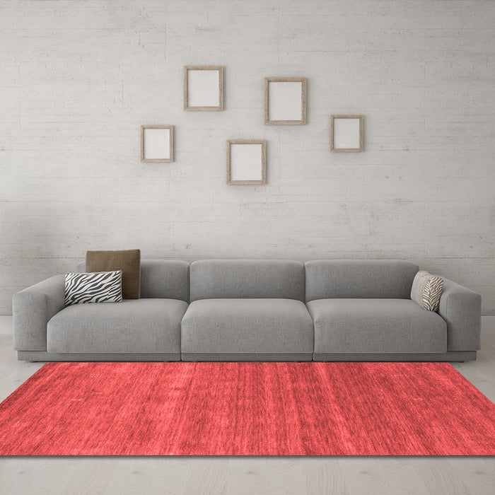 Contemporary Red Washable Rugs