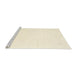 Serging Thickness of Machine Washable Contemporary Peach Beige Rug, wshcon2474