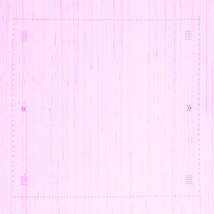 Square Solid Pink Modern Rug, con2474pnk