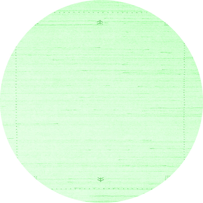 Round Solid Emerald Green Modern Rug, con2474emgrn