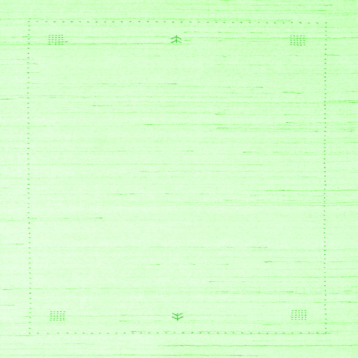 Serging Thickness of Solid Green Modern Rug, con2474grn