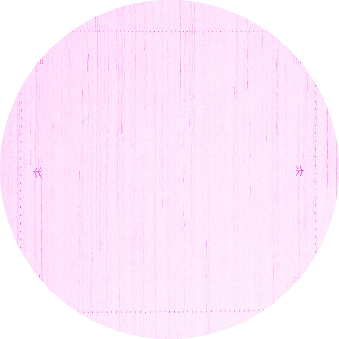 Round Solid Pink Modern Rug, con2474pnk