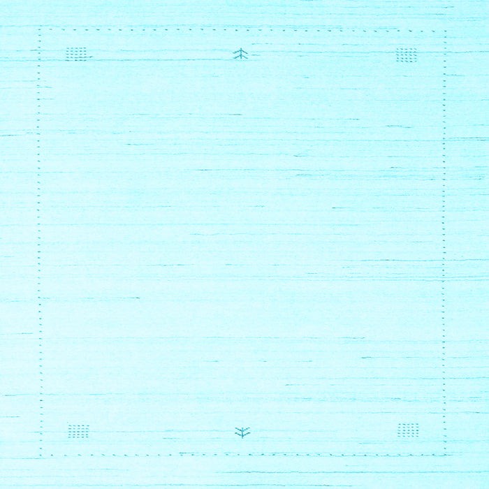 Square Machine Washable Solid Light Blue Modern Rug, wshcon2474lblu