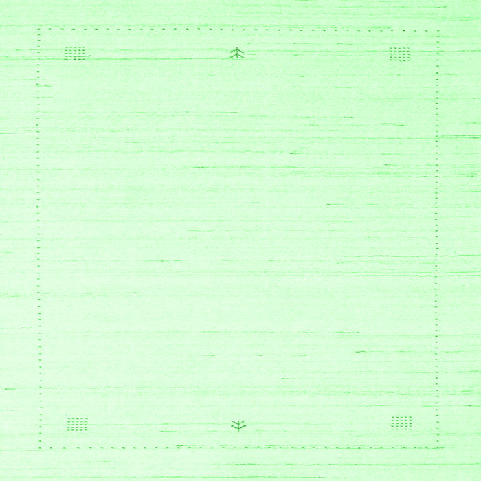 Square Machine Washable Solid Emerald Green Modern Area Rugs, wshcon2474emgrn