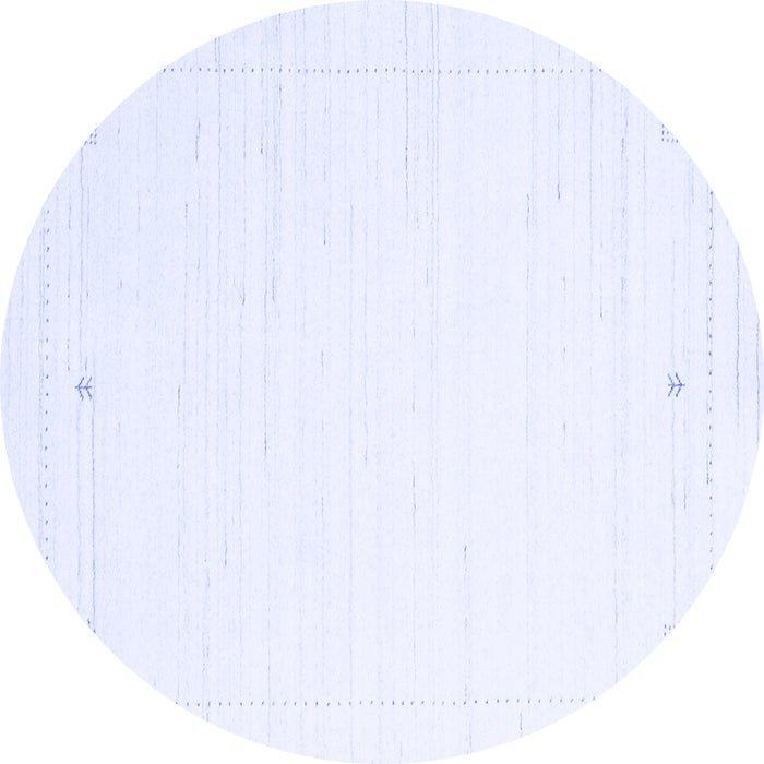 Round Solid Blue Modern Rug, con2474blu