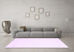 Machine Washable Solid Purple Modern Area Rugs in a Living Room, wshcon2474pur