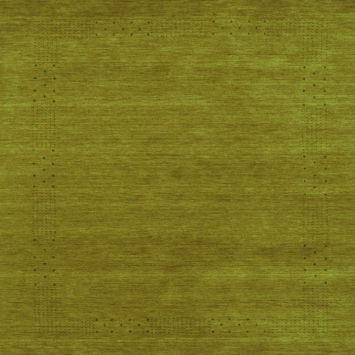 Serging Thickness of Abstract Green Contemporary Rug, con2475grn