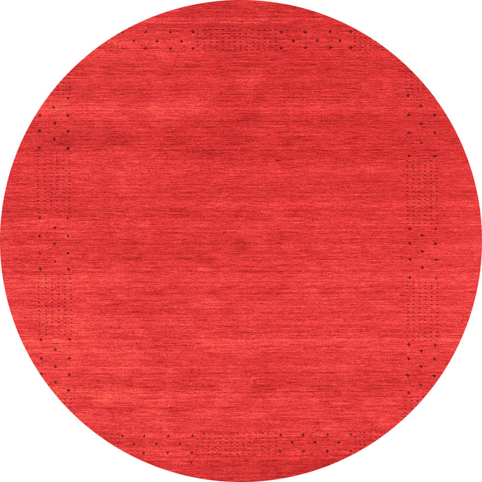 Square Abstract Orange Contemporary Rug, con2475org