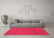 Machine Washable Abstract Pink Contemporary Rug in a Living Room, wshcon2475pnk