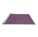 Sideview of Machine Washable Abstract Blue Contemporary Rug, wshcon2475blu