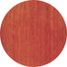 Round Abstract Brown Contemporary Rug, con2475brn