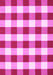 Machine Washable Checkered Pink Modern Rug, wshcon2476pnk