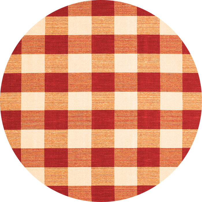 Machine Washable Checkered Orange Modern Area Rugs, wshcon2476org