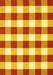 Machine Washable Checkered Yellow Modern Rug, wshcon2476yw