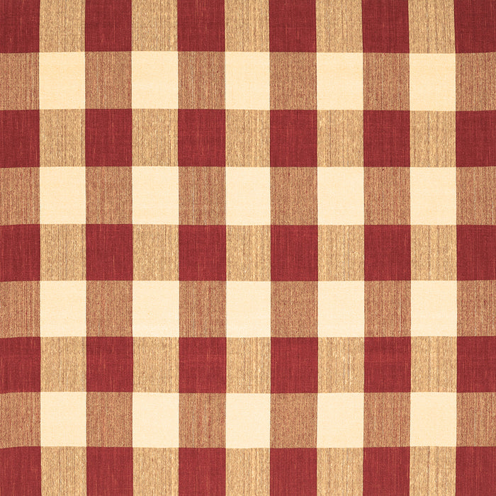 Square Machine Washable Checkered Brown Modern Rug, wshcon2476brn
