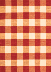 Checkered Orange Modern Rug, con2476org