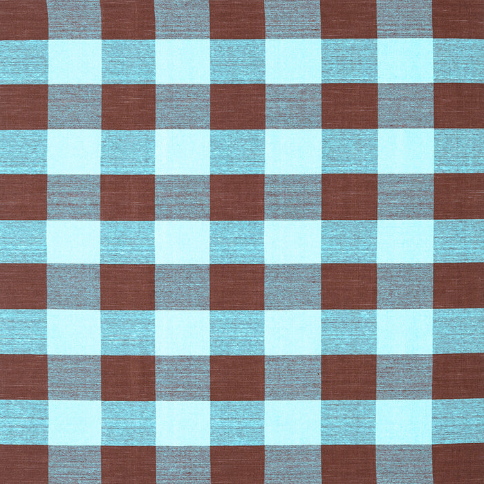 Square Machine Washable Checkered Light Blue Modern Rug, wshcon2476lblu