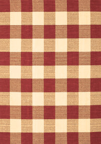 Checkered Brown Modern Rug, con2476brn