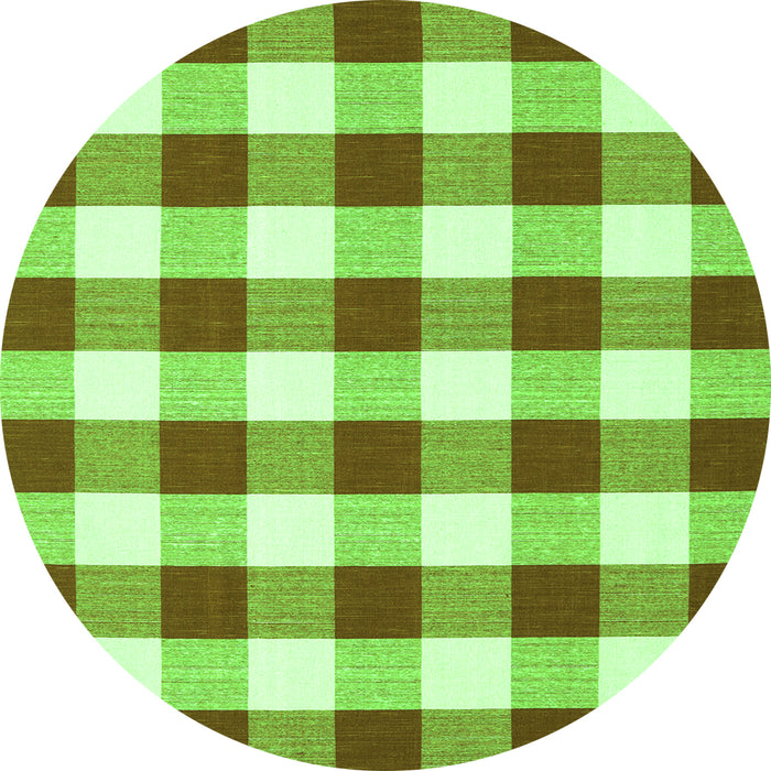 Square Checkered Green Modern Rug, con2476grn