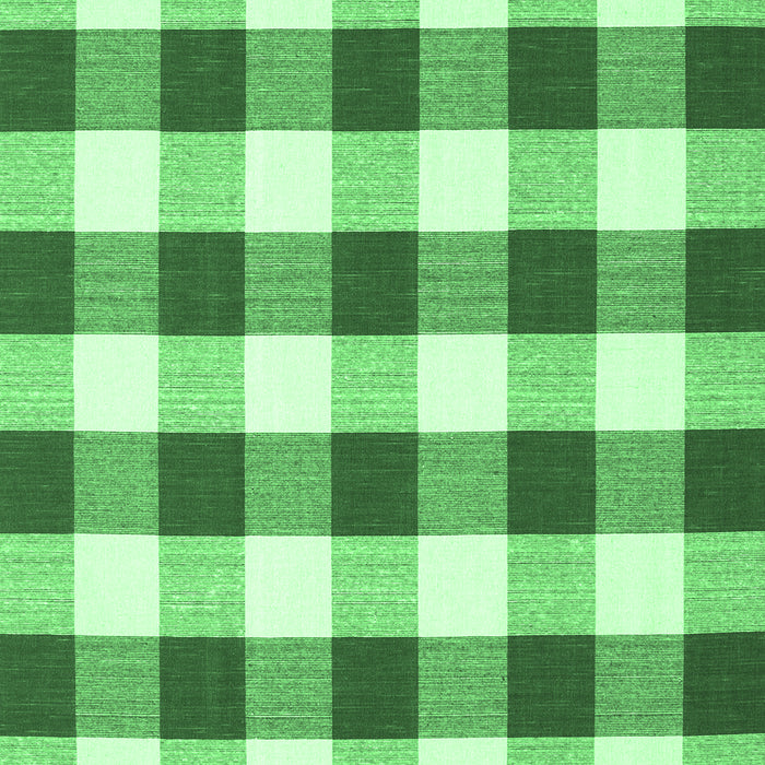 Machine Washable Checkered Emerald Green Modern Area Rugs, wshcon2476emgrn