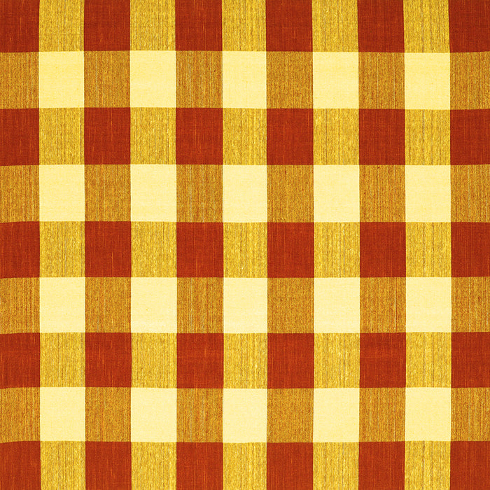 Square Checkered Yellow Modern Rug, con2476yw