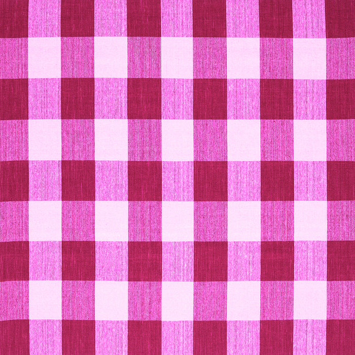 Square Machine Washable Checkered Pink Modern Rug, wshcon2476pnk