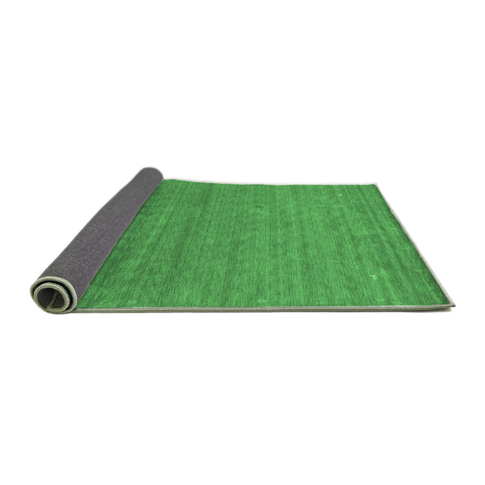 Sideview of Abstract Emerald Green Contemporary Rug, con2477emgrn
