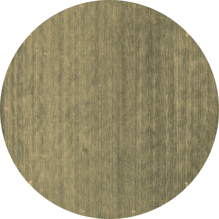 Round Abstract Brown Contemporary Rug, con2477brn