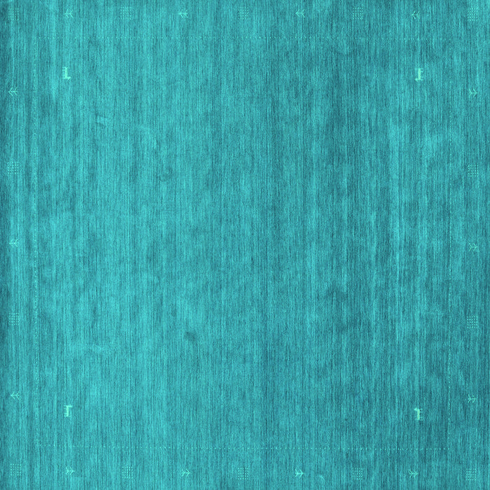 Square Abstract Turquoise Contemporary Rug, con2477turq