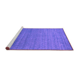 Sideview of Machine Washable Abstract Purple Contemporary Area Rugs, wshcon2477pur