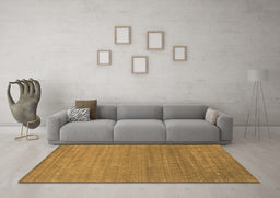 Machine Washable Abstract Orange Contemporary Area Rugs in a Living Room, wshcon2477org