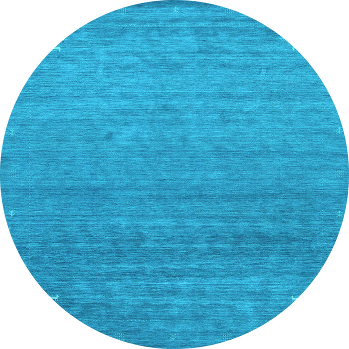 Round Machine Washable Abstract Light Blue Contemporary Rug, wshcon2477lblu