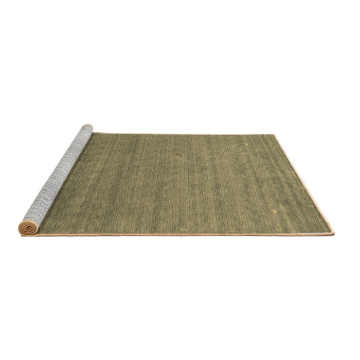 Sideview of Machine Washable Abstract Brown Contemporary Rug, wshcon2477brn