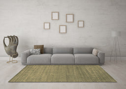 Machine Washable Abstract Brown Contemporary Rug in a Living Room,, wshcon2477brn
