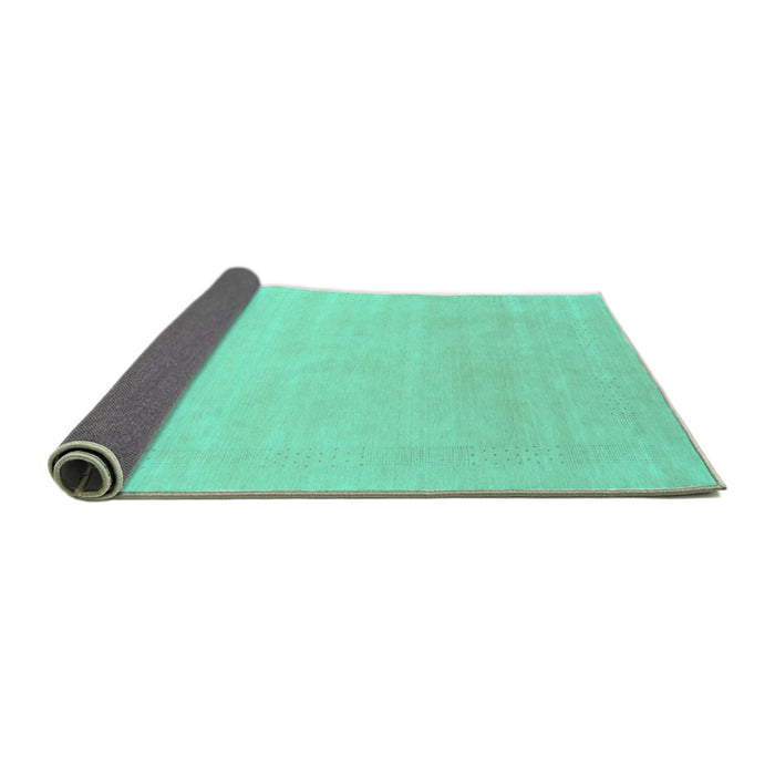 Sideview of Solid Turquoise Modern Rug, con2478turq