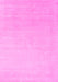 Machine Washable Solid Pink Modern Rug, wshcon2478pnk