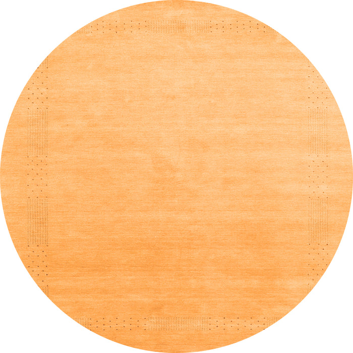 Square Solid Orange Modern Rug, con2478org